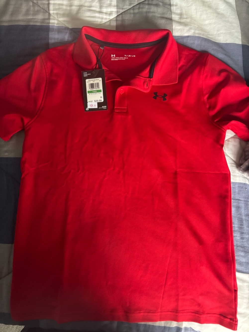 Under Armour Red Polo with Black Logo